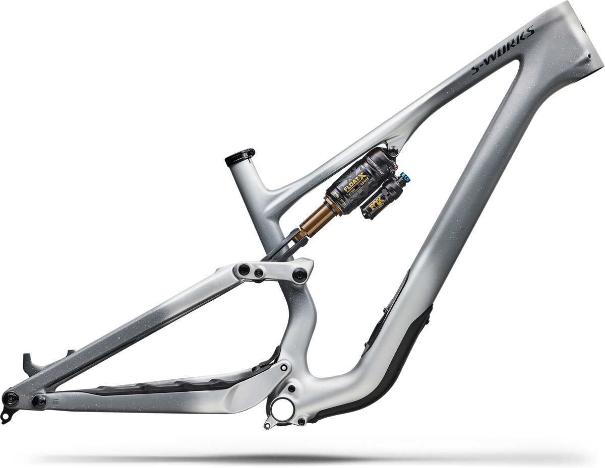 Specialized S-Works Stumpjumper 15 EVO Frameset – Satin Shadow Silver / Ashen Grey / Gloss Black Liquid Metal