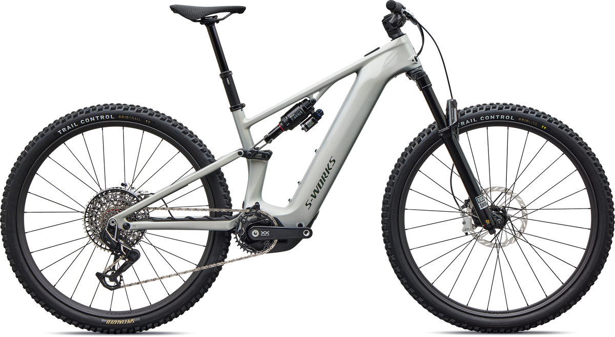 Specialized S-Works Turbo Levo R – Gloss Dolomite / Viavi Silver Green Pearl / Oak Green Metallic