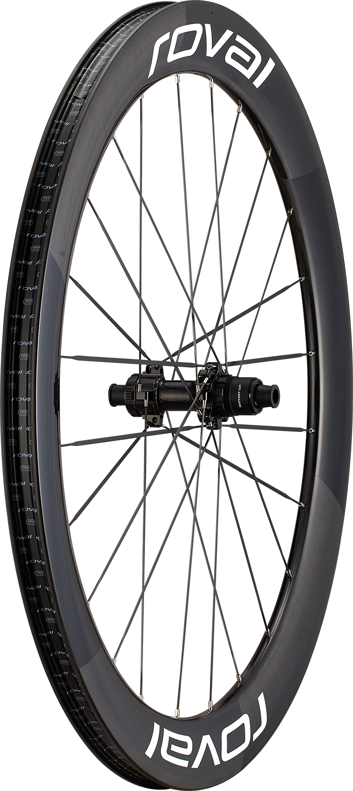 Roval Rapide Sprint CLX — Achterwiel — Gloss Carbon/Gloss White