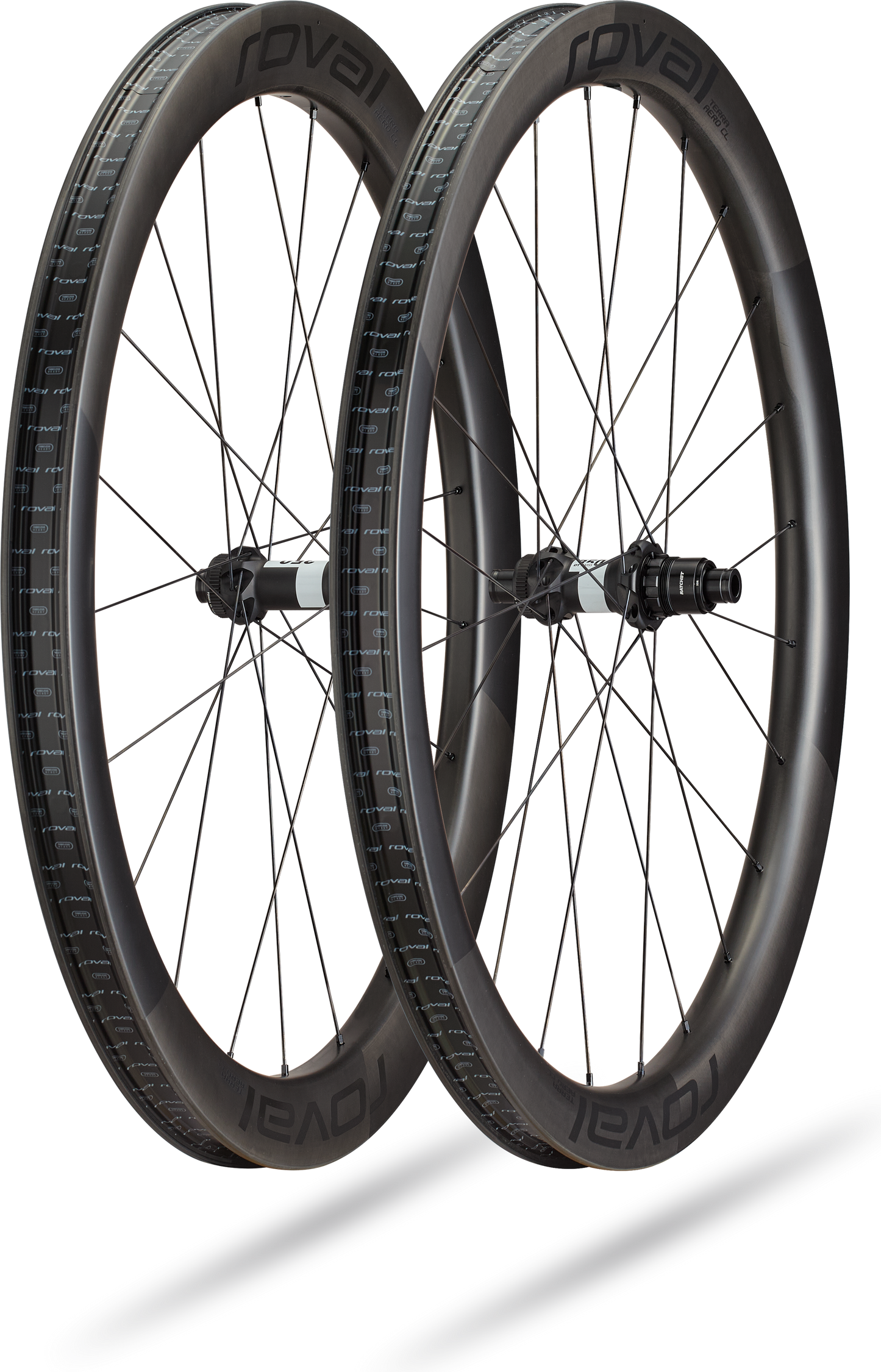 Roval Terra Aero CL voorwiel - Satin Carbon/Satin Black