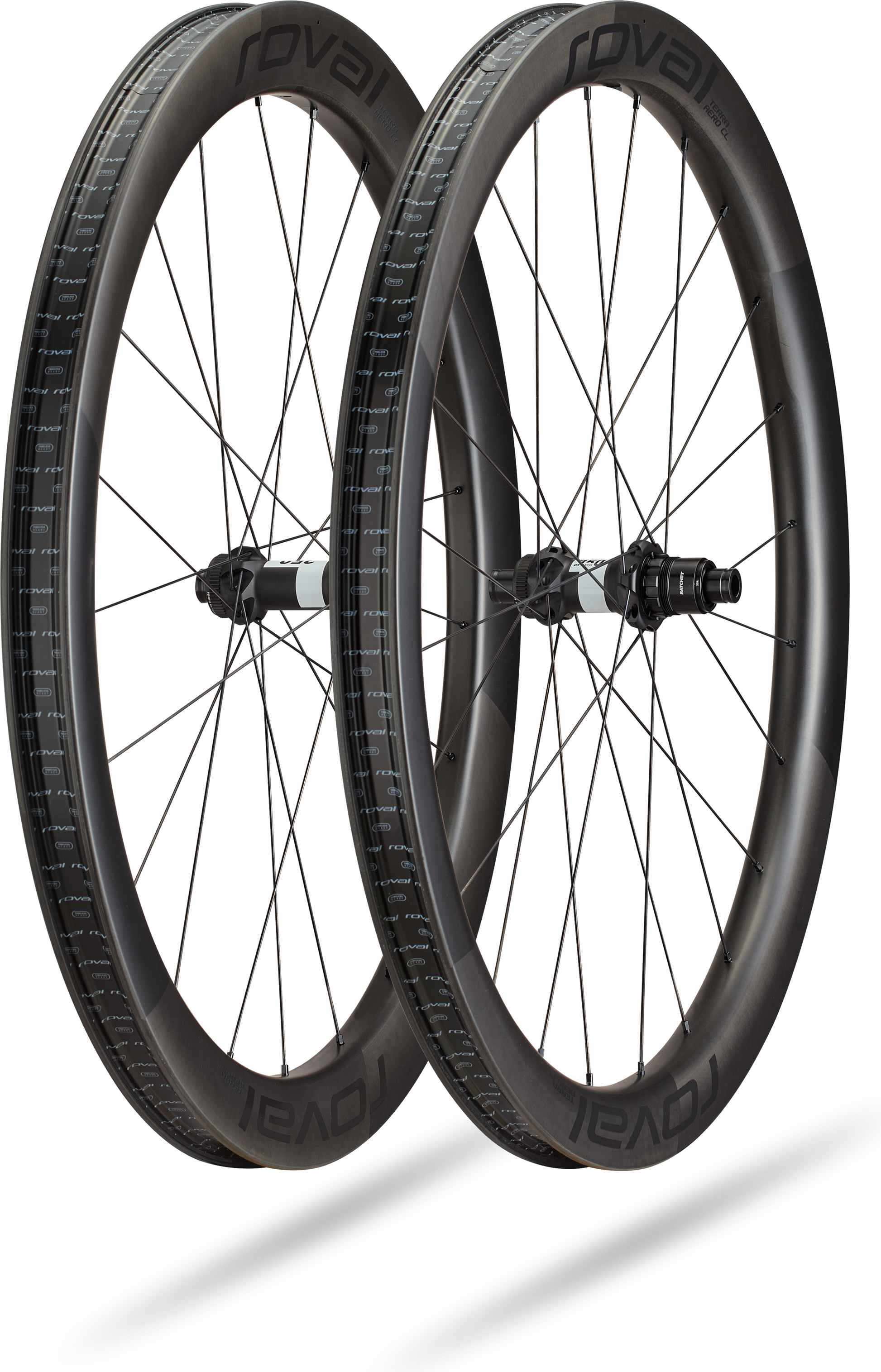 Roval Terra Aero CL voorwiel - Satin Carbon/Satin Black