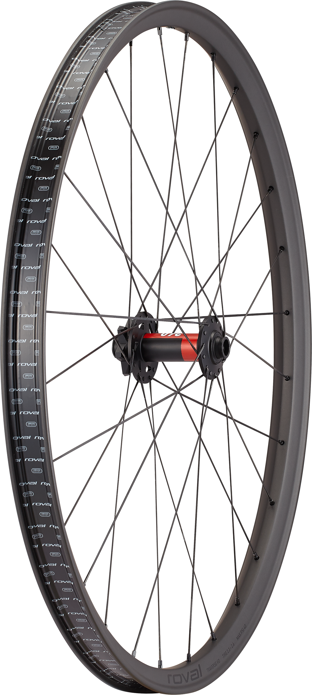 Roval Traverse HD 240 6B — Voorwiel — Satin Carbon/Gloss Black