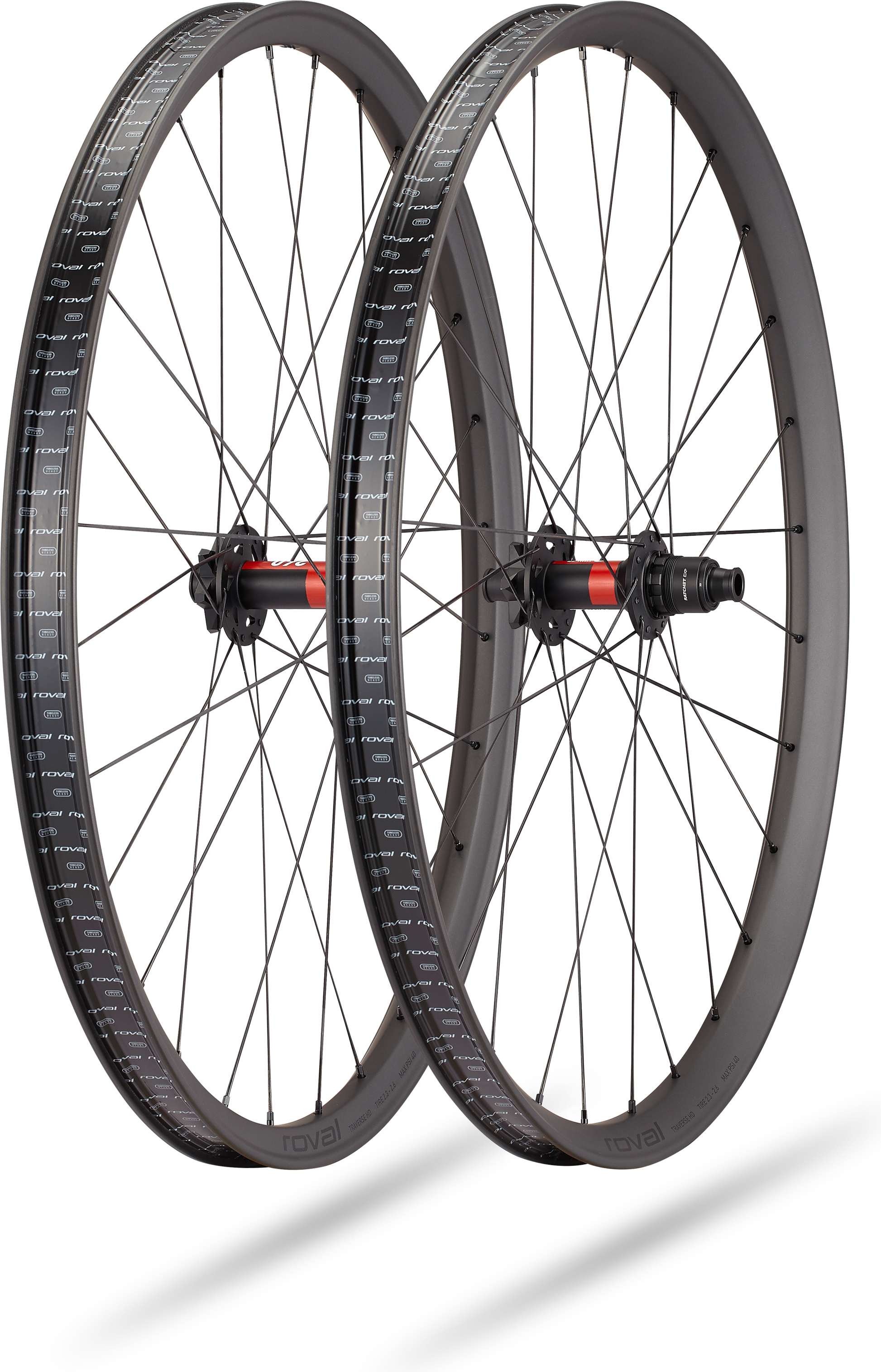 Roval Traverse HD 240 6B voorwiel - Satin Carbon/Gloss Black