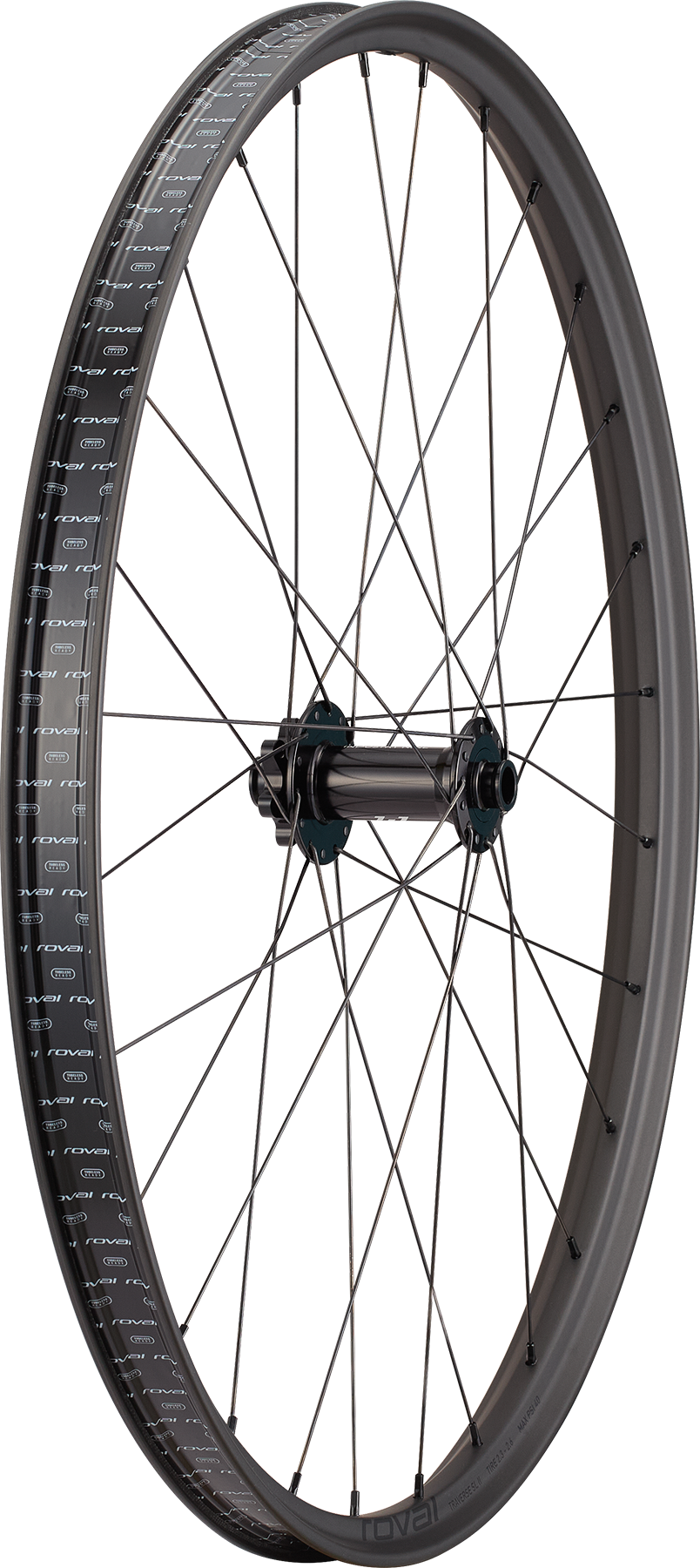 Roval Traverse SL II i9 1/1 — Voorwiel — Satin Carbon/Gloss Black