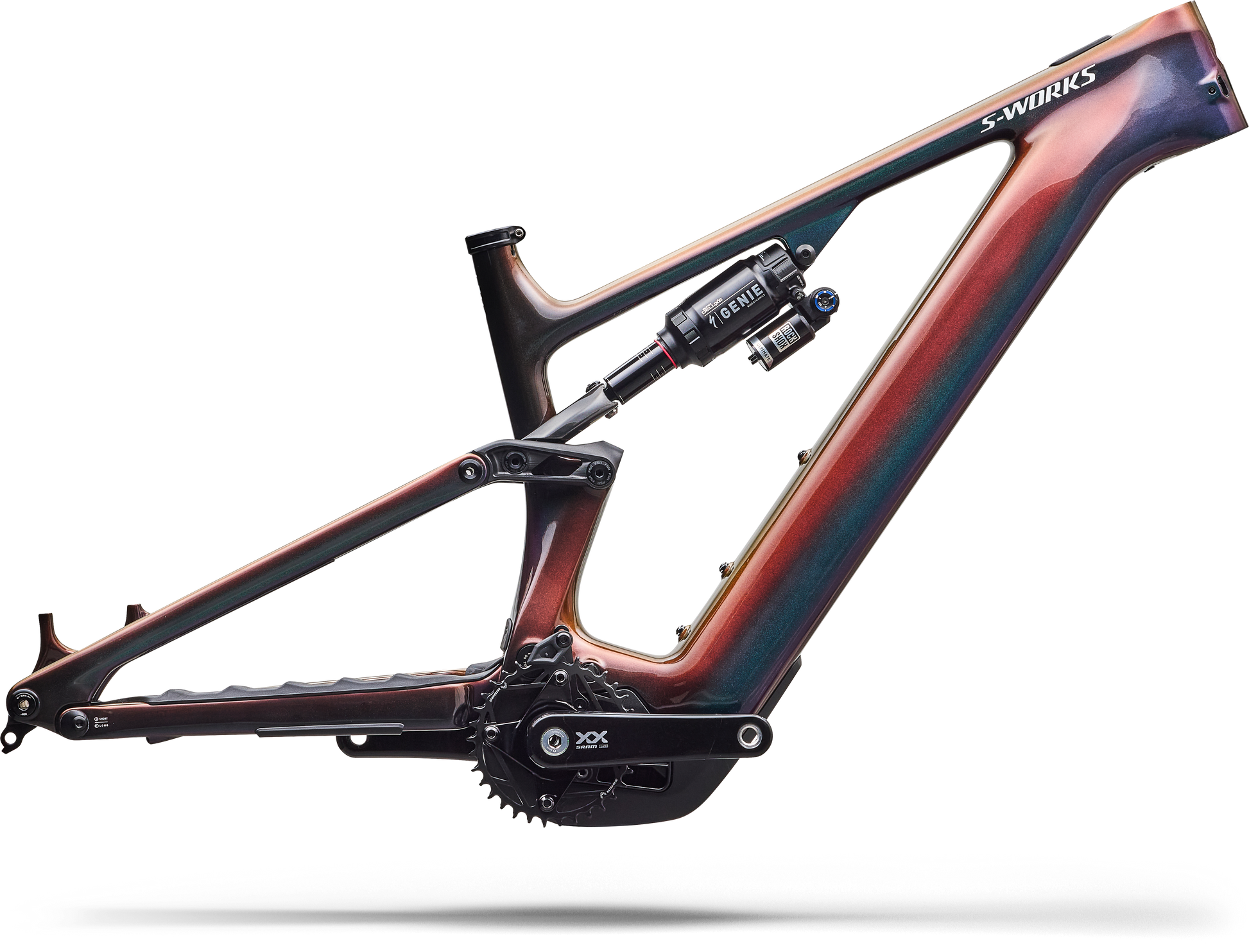 Specialized S-Works Turbo Levo 4 Frameset – Gloss Red Gold / Metallic White Silver