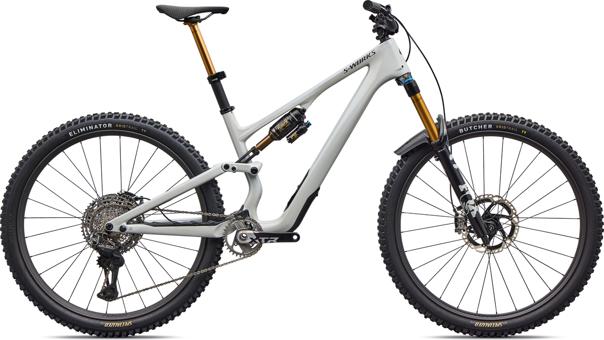 Specialized S-Works Stumpjumper 15 EVO Di2 – Gloss Dolomite Metallic / Smoked Liquid Metal