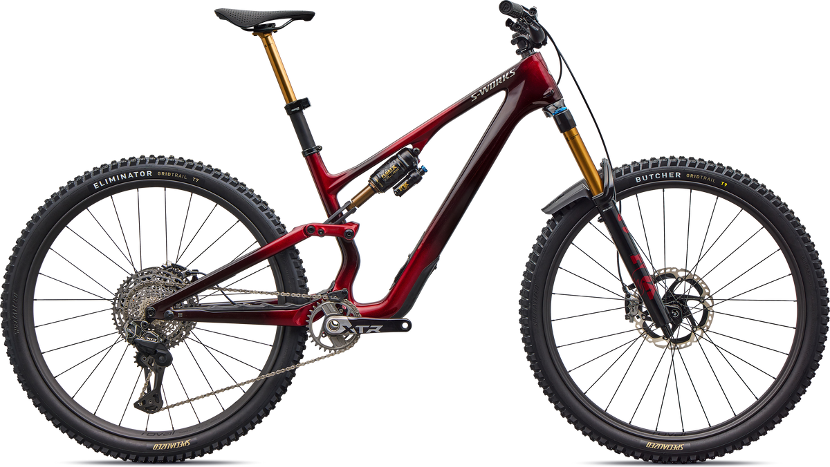 Specialized S-Works Stumpjumper 15 EVO Di2 – Gloss Solidity Metallic / Bordeaux Metallic / Brushed Chrome