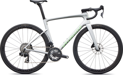 Specialized Tarmac SL9 Expert AXS – Gloss Silver Dust / Powder Lime