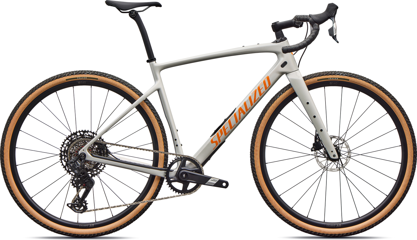 Specialized Diverge 4 Comp Carbon AXS 2026 – Gloss Dolomite Metallic / Orange Zest