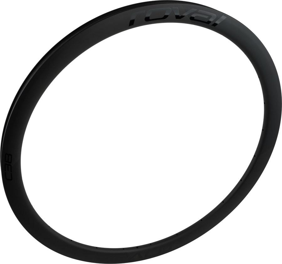 Specialized Rim My19 Roval C38, 700c, Front & Rear, Carbon, 24h, Disc, 21mm Internal (Wc027-3) - Satin Carbon W/ Black Dcl