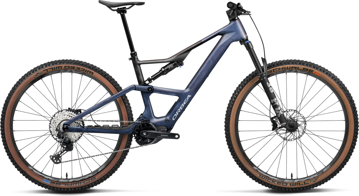 Orbea Rise SL M20 – Tanzanite Carbon View - Carbon Raw Matt