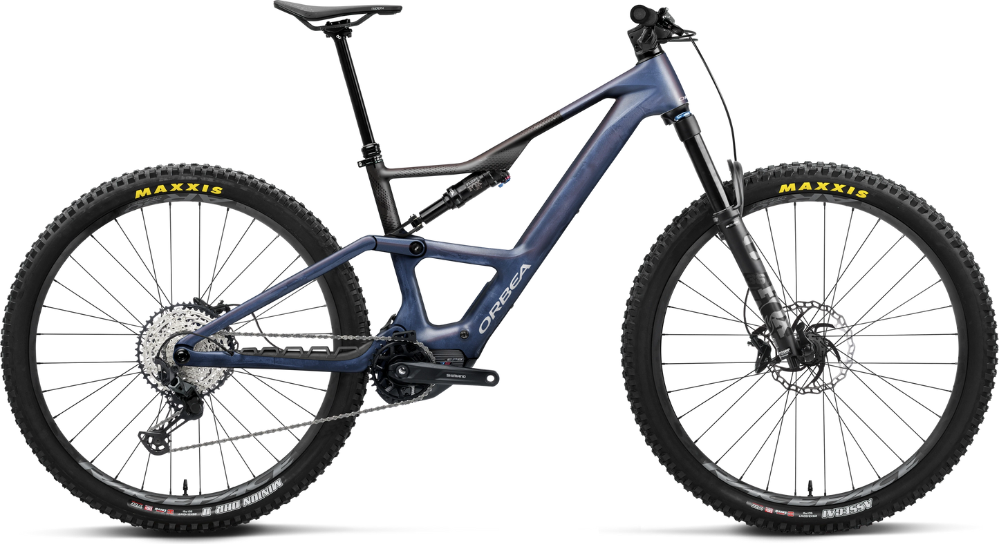 Orbea Rise LT M20 – Tanzanite Carbon View - Carbon Raw Matt