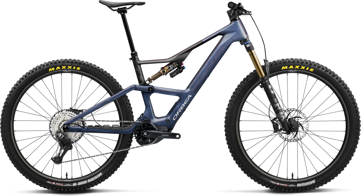 Orbea Rise LT M10 – Tanzanite Carbon View - Carbon Raw Matt
