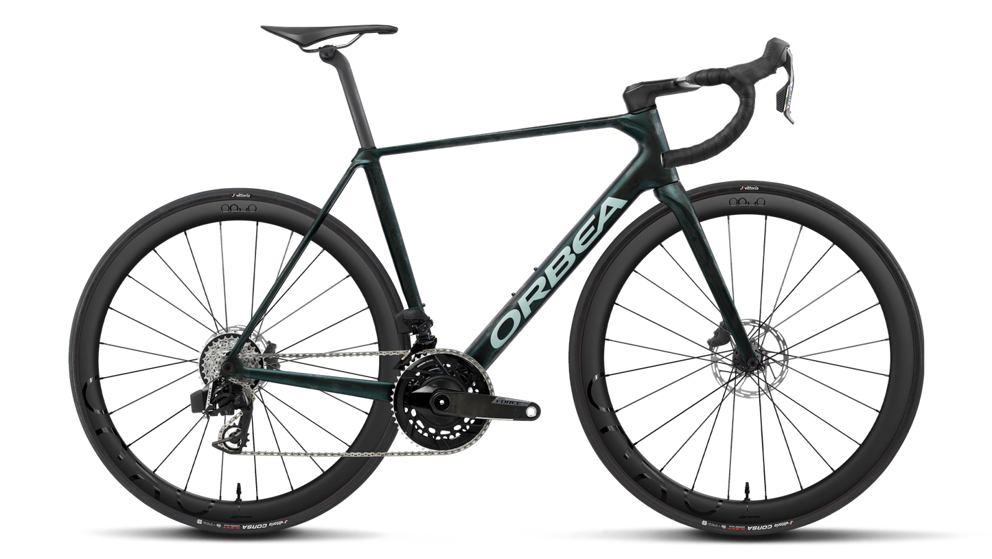 Orbea Orca M21e Team – Escape Green - Carbon View Matt