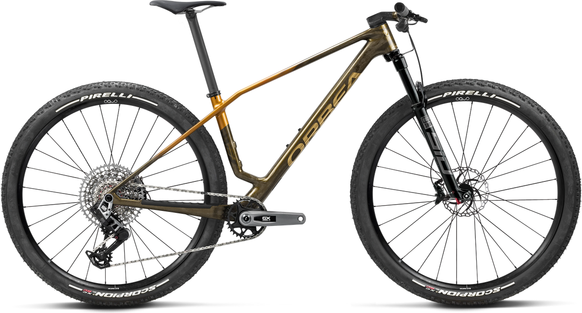Orbea Alma M-PRO – Caramel Carbon View - Leo Orange (Gloss)