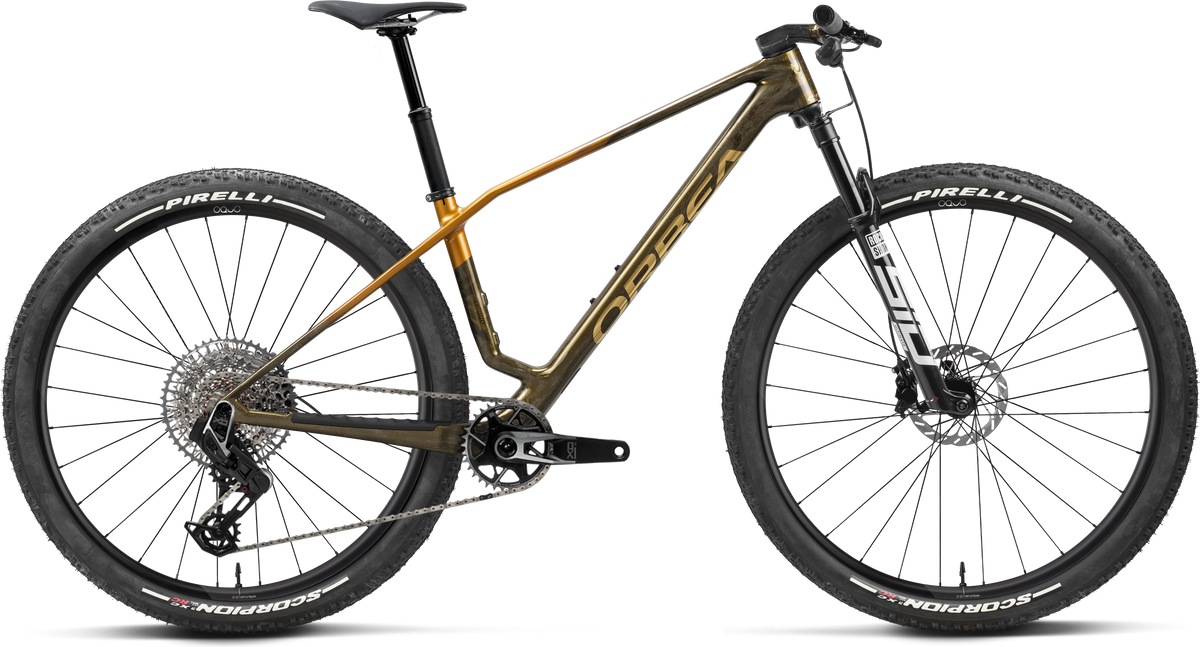 Orbea Alma M-Team AXS – Caramel Carbon View - Leo Orange (Gloss)