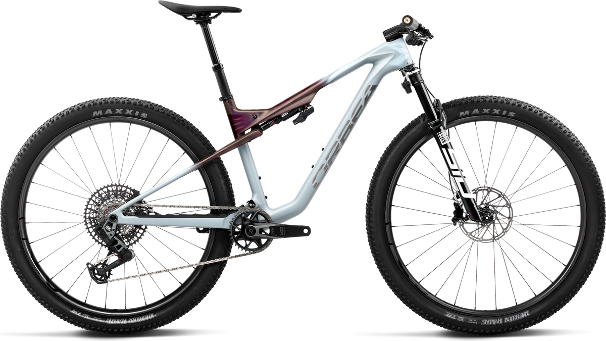 Orbea Oiz M10 AXS Flight Attendant – Frozen Concrete - Sunset Carbon View (Matt)