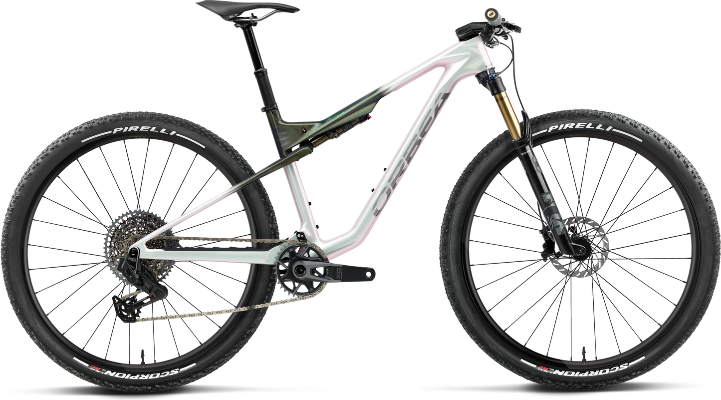 Orbea Oiz M-Team AXS – Iris White - Seaweed Carbon View (Gloss)