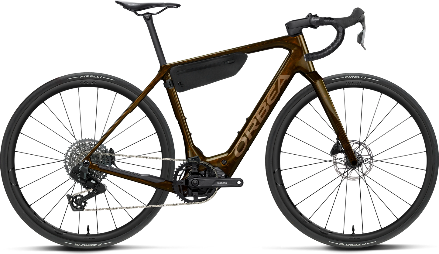 Orbea Denna M31e – Caramel Carbon View - Golden Sand (Gloss)