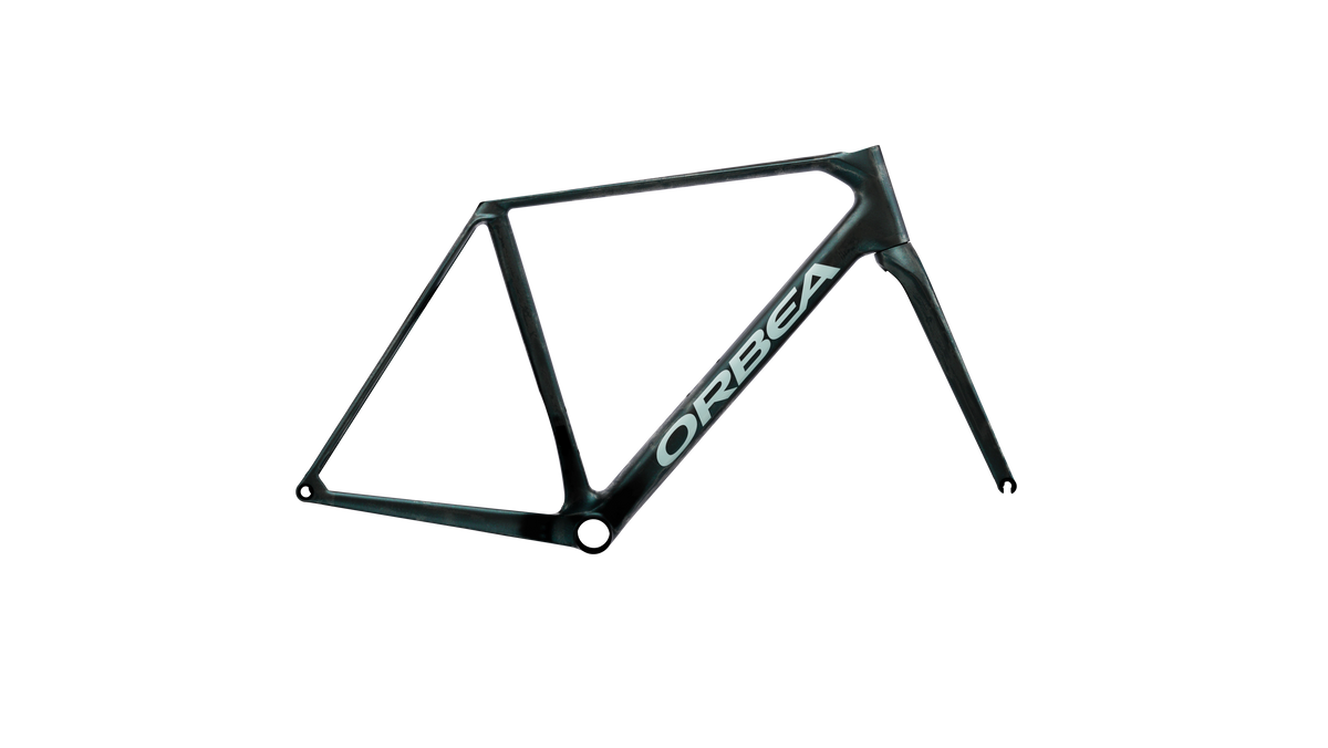 Orbea Orca OMR Frameset – Escape Green - Carbon View Matt