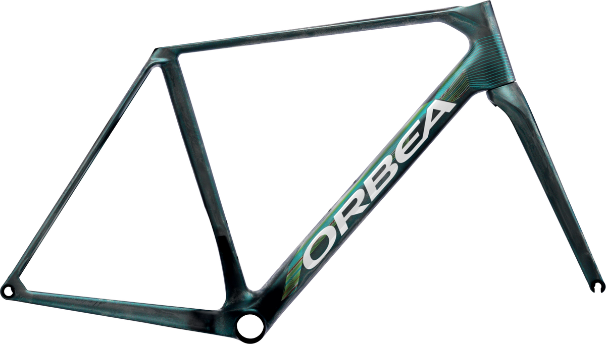 Orbea Orca OMX Frameset – Escape Green - Carbon View Matt